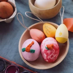 Adornos huevos de Pascua de madera Sunrise Eggs (3) - Grapat