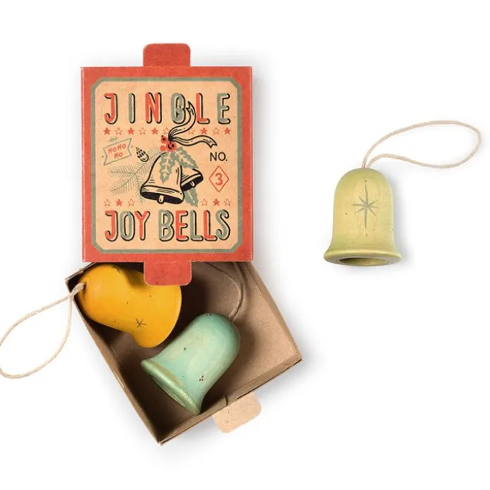 Adornos navideños de madera Jingle Joy Bells (3) - Grapat