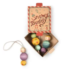 Adornos navideños de madera Snowy Buddy (3) - Grapat