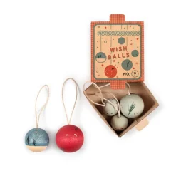 Adornos navideños de madera Wish Balls (5) - Grapat
