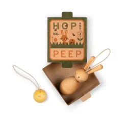 Adornos pollito y conejo de Pascua de madera Hop Peep - Grapat