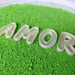 Alfabeto letras mayúsculas rellenables translúcidas 5 cm (28) - Sumando Momentos