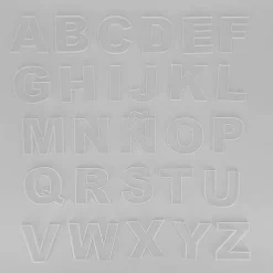 Alfabeto letras mayúsculas rellenables translúcidas 7 cm (27) - Sumando Momentos