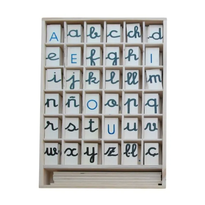 Alfabeto Montessori de madera mayúsculas y minúsculas enlazadas (180) - Xangó