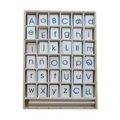 Alfabeto Montessori de madera mayúsculas y minúsculas imprenta (360) - Xangó