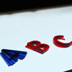 Alfabeto Montessori letras mayúsculas translúcidas castellano/catalán (170) - R-cre@