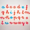Alfabeto Montessori letras minúsculas enlazadas translúcidas (91) - Sumando Momentos