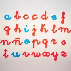 Alfabeto Montessori letras minúsculas enlazadas translúcidas (91) - Sumando Momentos