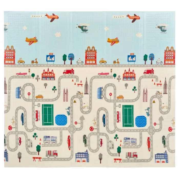 Alfombra de espuma plegable y reversible Fancy León y Carretera 2 x 1,8 metros - MS