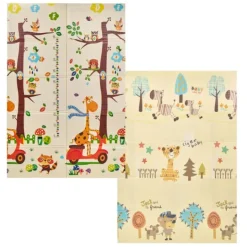 Alfombra de espuma plegable y reversible Trendy Cebra y Jirafa 1,8 x 1,2 metros - MS
