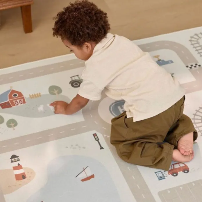 Alfombra de juegos carretera 1,4 x 1 metros - Little Dutch
