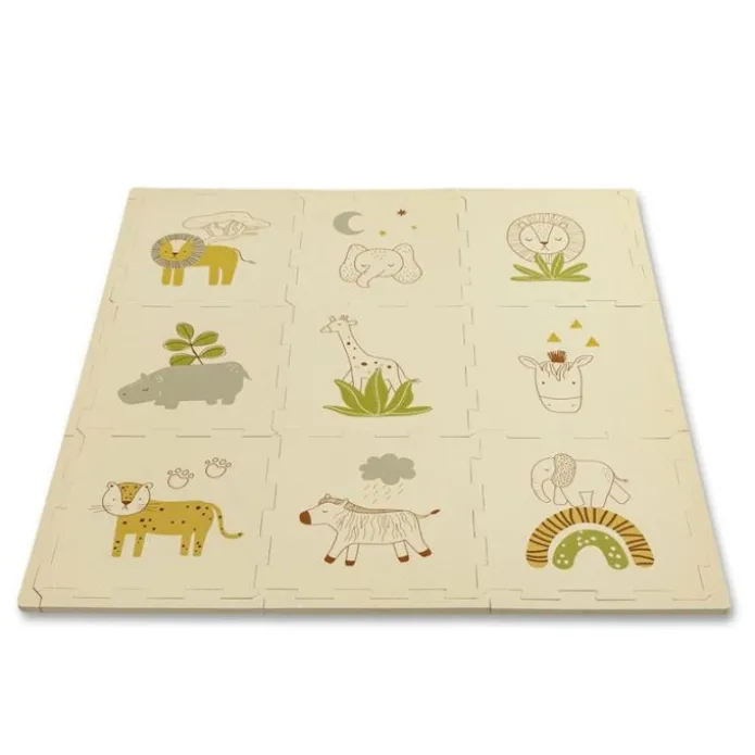 Alfombra puzle de espuma Safari 0,9 x 0,9 metros - Hakuna Matte