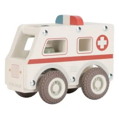 Ambulancia y muñeco de madera - Little Dutch
