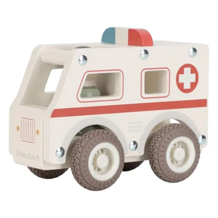 Ambulancia y muñeco de madera - Little Dutch