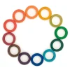 Anillas de madera de colores para Calendario Perpetuo (12) - Grapat