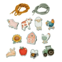 Animales de madera para coser y enhebrar Pequeña Granja (11) - Little Dutch