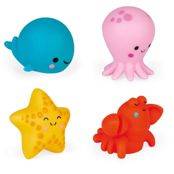 Animales de mar lanzadores de agua para bañera (4) - Janod