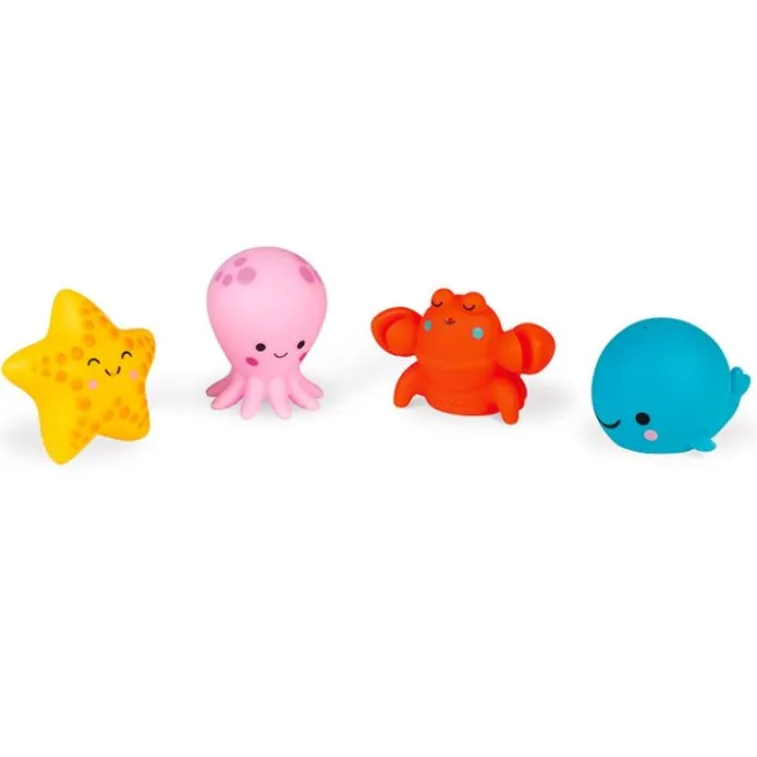 Animales de mar lanzadores de agua para bañera (4) - Janod