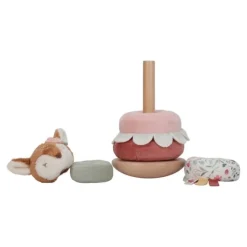 Apilable balancín de madera y peluche ciervo Jardín de hadas - Little Dutch