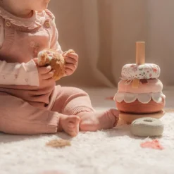 Apilable balancín de madera y peluche ciervo Jardín de hadas - Little Dutch