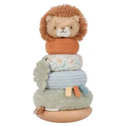 Apilable balancín de madera y peluche león Safari Friends - Little Dutch