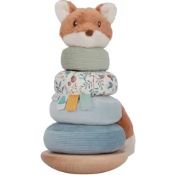 Apilable balancín de madera y peluche zorro Amigos del bosque - Little Dutch