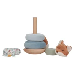 Apilable balancín de madera y peluche zorro Amigos del bosque - Little Dutch