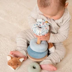 Apilable balancín de madera y peluche zorro Amigos del bosque - Little Dutch