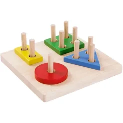Apilable de madera con 4 formas geométricas - PlanToys