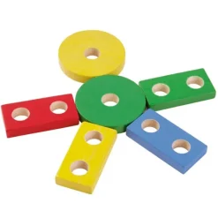 Apilable de madera con 4 formas geométricas - PlanToys