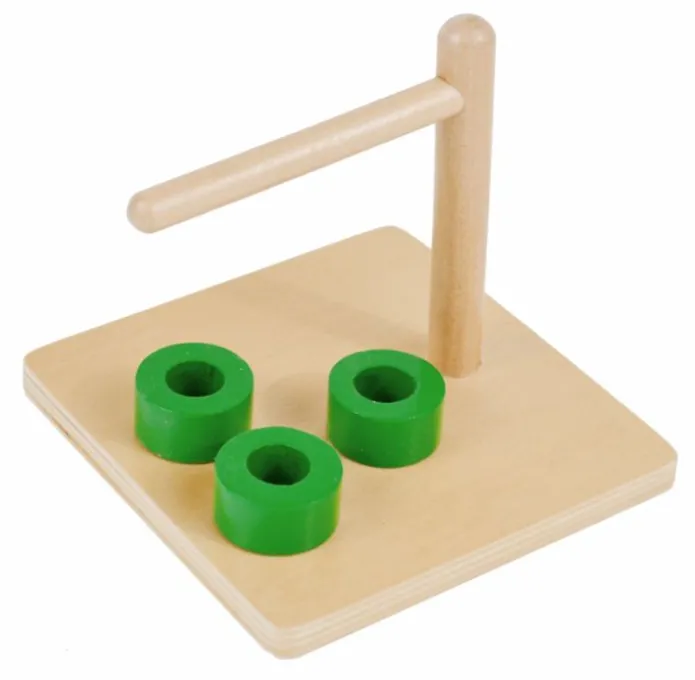 Apilable guía horizontal 3 discos de madera - Montessori