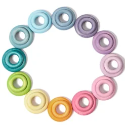 Aros de madera colores pastel (24) - Grimm's