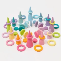Aros de madera colores pastel (24) - Grimm's