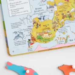 Atlas ilustrado con solapas