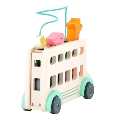 Autobús de madera con actividades y animales - Vilac