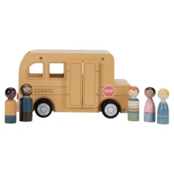 Autobús escolar de madera con 5 muñecos - Little Dutch