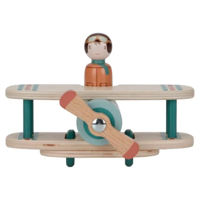 Avioneta de madera con muñeco - Little Dutch