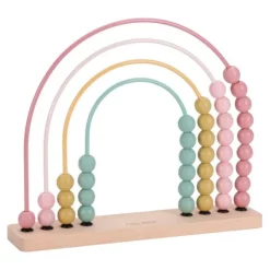 Ábaco de madera Rainbow rosa - Little Dutch