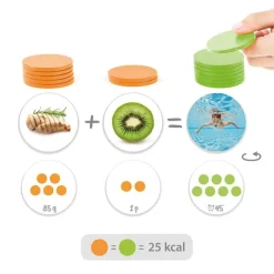 Balanza de madera: actividad física y alimentación - Akros