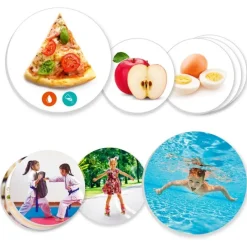 Balanza de madera: actividad física y alimentación - Akros