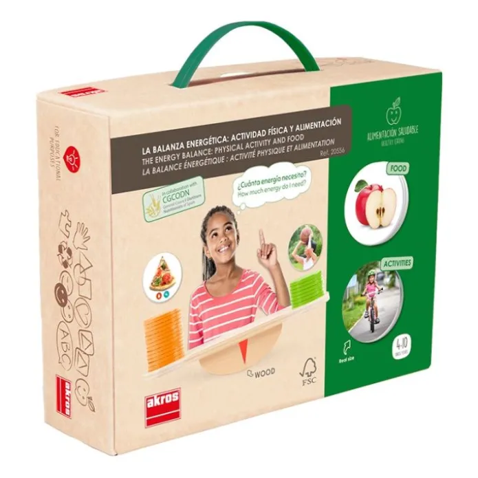 Balanza de madera: actividad física y alimentación - Akros