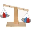 Balanza de madera con pesos - Montessori