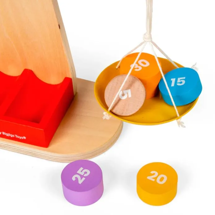 Balanza matemática de madera - Bigjigs