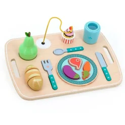 Bandeja de comida de madera con actividades - Vilac
