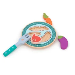 Bandeja de comida de madera con actividades - Vilac