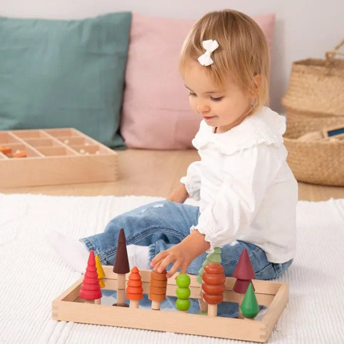 Bandeja de madera con espejo para explorar 36 cm - TickiT