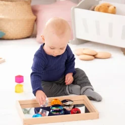 Bandeja de madera con espejo para explorar 36 cm - TickiT