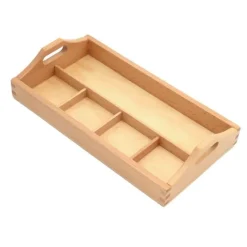 Bandeja de madera para clasificar 5 compartimentos 26 cm - Montessori
