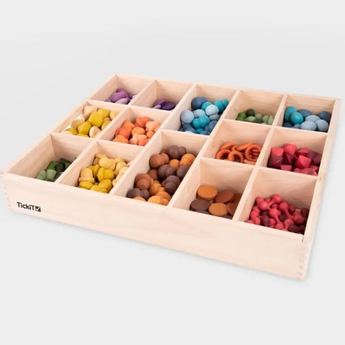 Bandeja de madera para clasificar 14 compartimentos - Tickit