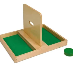 Bandeja de permanencia de madera con disco - Montessori